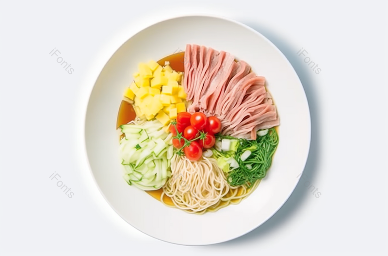 精心装盘的中式冷面,高清,摄影图,摄影图片,图片大全,摄影图免费下载